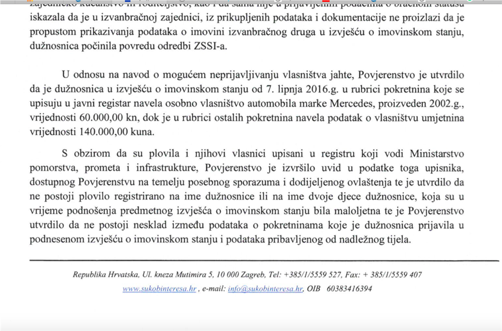 U prijavi protiv aktualne kandidatkinje za predsjednicu Vrhovnog suda navodilo se i kako nije prijavilo jahtu, vidi se da je prijavila Mercedes i umjetnine u iznosu od 140.000 kn