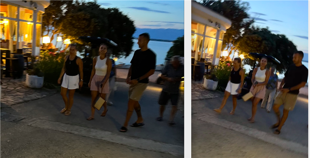 Snimili smo trenutak i kad su Modrićeve sestre Jasmina i Diora, majka Radojka, otac Stipe i Modrićev zet Filip Aleksić u večernjim satima napuštali Stek House Planika u Punta Skali kraj Zadra