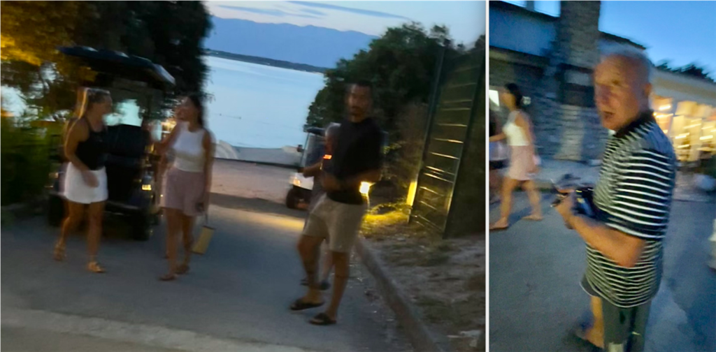 Ove slike tehnički nisu ispale dobro ali ih objavljujemo da pokažemo kako i tata našeg kapetana Stipe Modrić ima sjajne reflekse pa je uočio da ga netko snima mobitelom