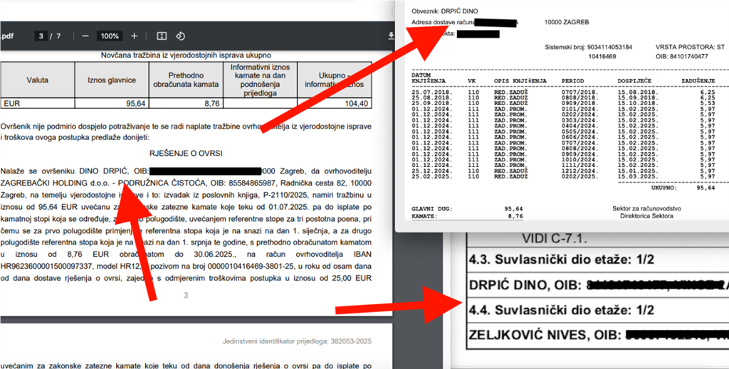 Ovrhe zbog neplaćenih režija stižu samo na ime Dine Drpića za stanove u vili na zagrebačkim Šestinama iako je polovična vlasnica njegova bivša supruga Nives Zeljković