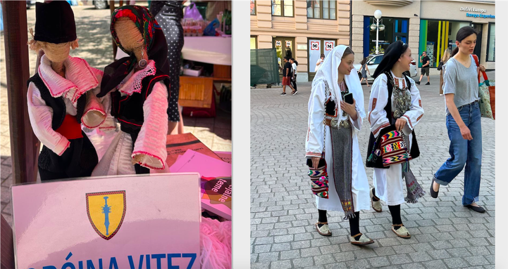 Na štandu Viteza prikazana je tradicionalna nošnja dok su iz smjera Jelačić placa prema Europskom trgu kročile i lijepe djevojke u tradicijskoj nošnjo svoga kraja