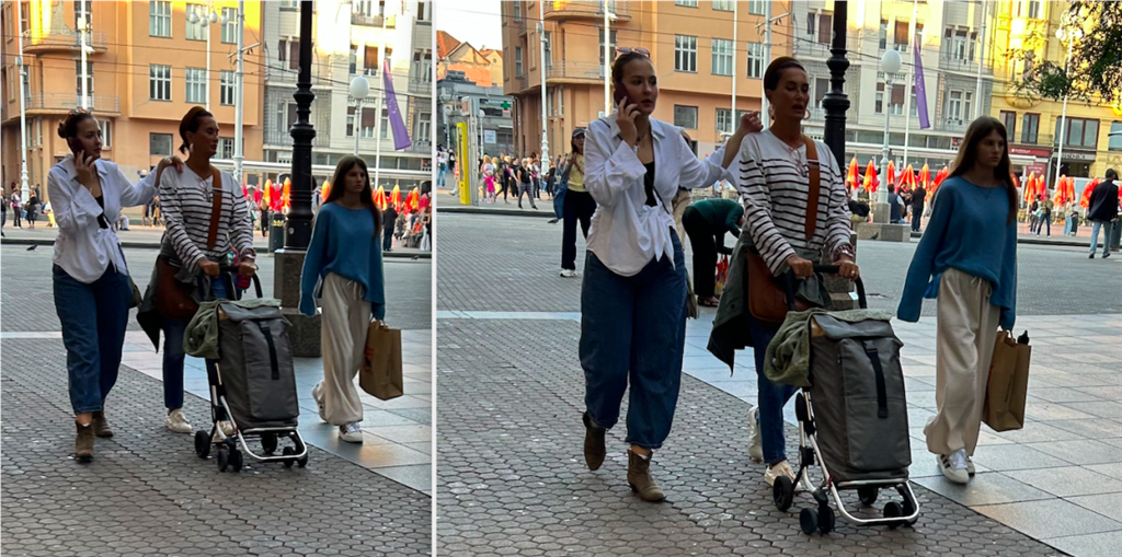Kad su dame došle u Gajevu ulicu Marta se primila mobitela i nježnom gestom iskazala ljubav i poštovanje Leonardi dok je Ruža, gracilno i spokojno, nastavila koračati kraj mame....