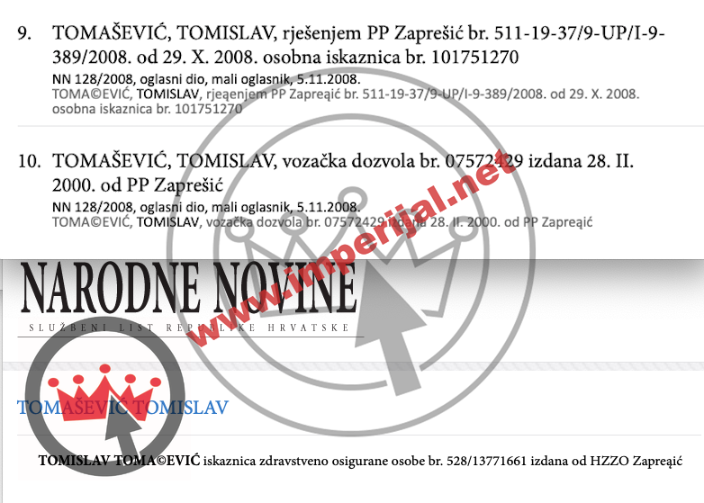Dokaz da je Tomašević izgubio i osobnu i zdravstvenu i vozačku dok je živio u Zaprešiću