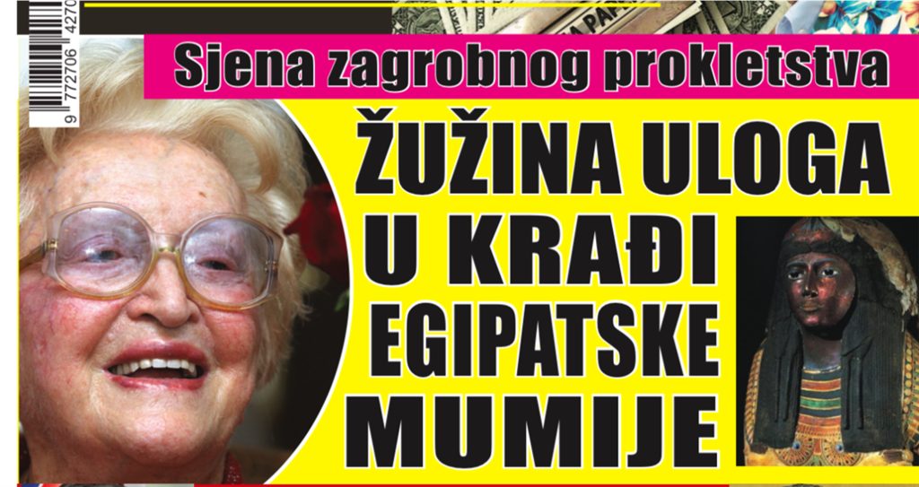 Članak koji je razotkrio kontroverznu ulogu pokojne Žuži u prodaji egipatskog faraonskog blaga objavljen je prošle godine u tabloidu Imperijal