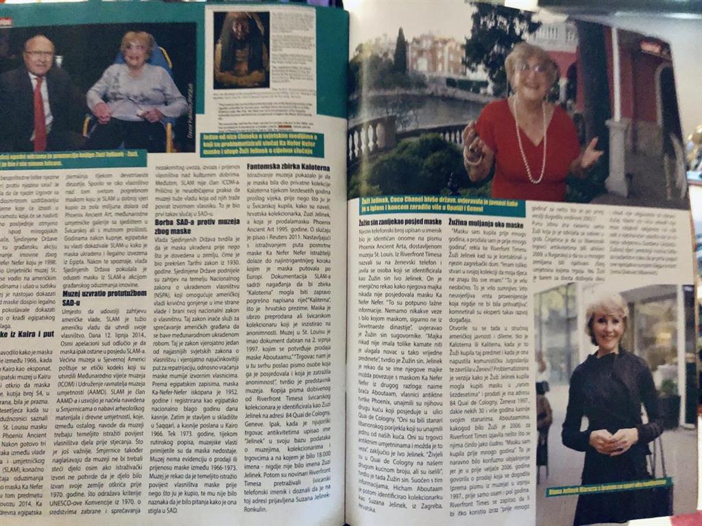 U članku u tiskanom izdanju Imperijala postaviilo se pitanje je li egipatsko posmrtno prokletstvo sustiglo Žuži u formi raskola i sudskog spora između njezine djece i to oko velikog nasljedstva 