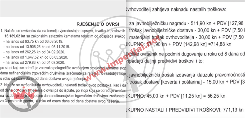 Neće biti lako Maji ako ne stigne izmiriti ovrhu u roku osam dana jer će onda morati platiti više još 771 kunu dodatnih troškova